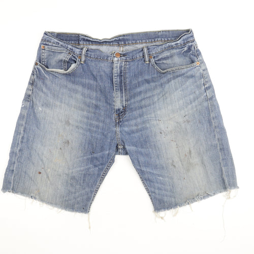 Levi's Mens Blue Cotton Bermuda Shorts Size 36 in L10 in Regular Zip
