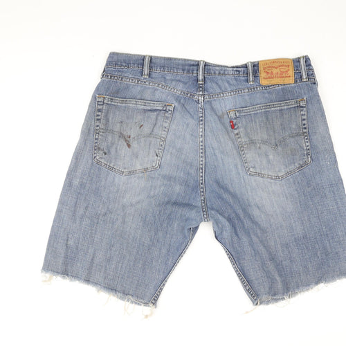 Levi's Mens Blue Cotton Bermuda Shorts Size 36 in L10 in Regular Zip