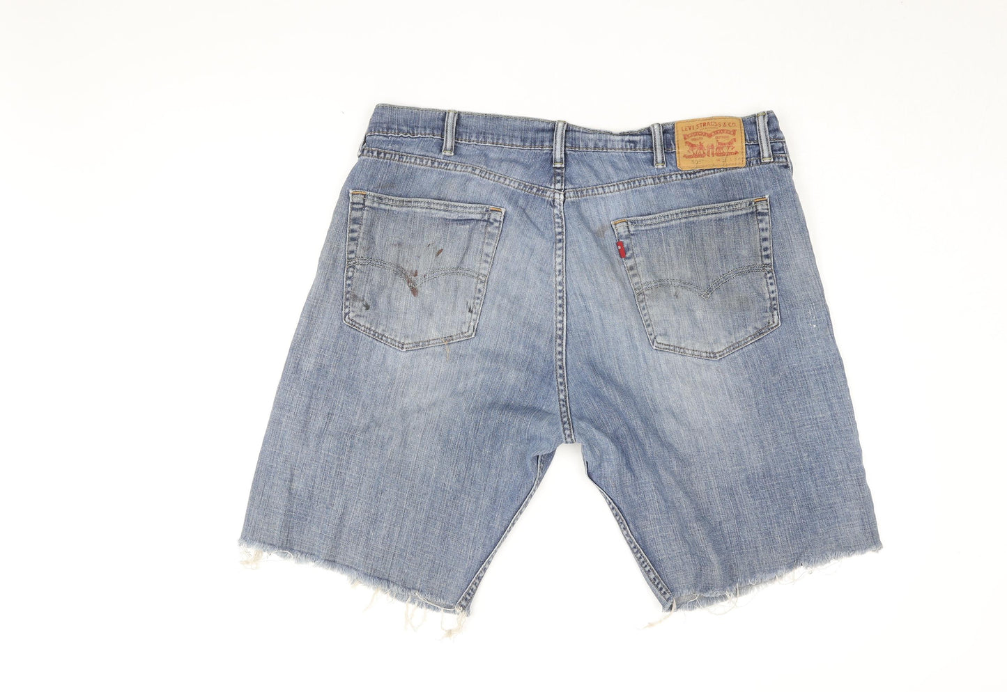 Levi's Mens Blue Cotton Bermuda Shorts Size 36 in L10 in Regular Zip