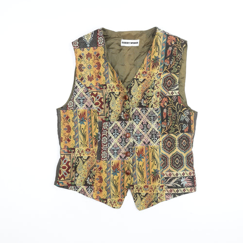 Gerry Weber Mens Multicoloured Floral Polyester Jacket Suit Waistcoat Size 40 Regular