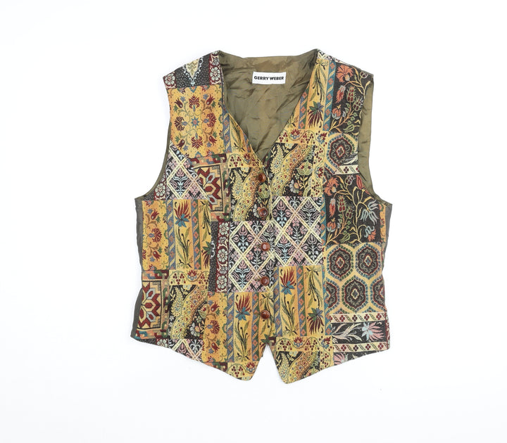 Gerry Weber Mens Multicoloured Floral Polyester Jacket Suit Waistcoat Size 40 Regular