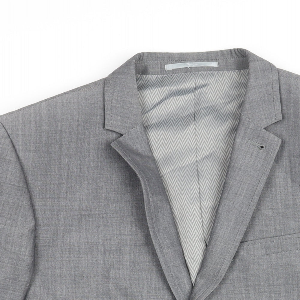 NEXT Mens Grey Wool Jacket Suit Jacket Size 40 Regular