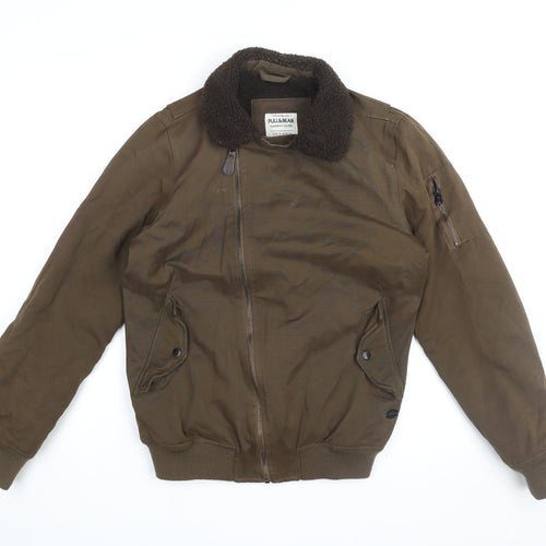 Pull&Bear Mens Brown Jacket Size S Zip