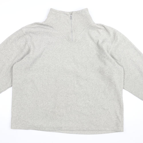 Hawkshead Womens Grey Polyester Pullover Sweatshirt Size 2XL Zip