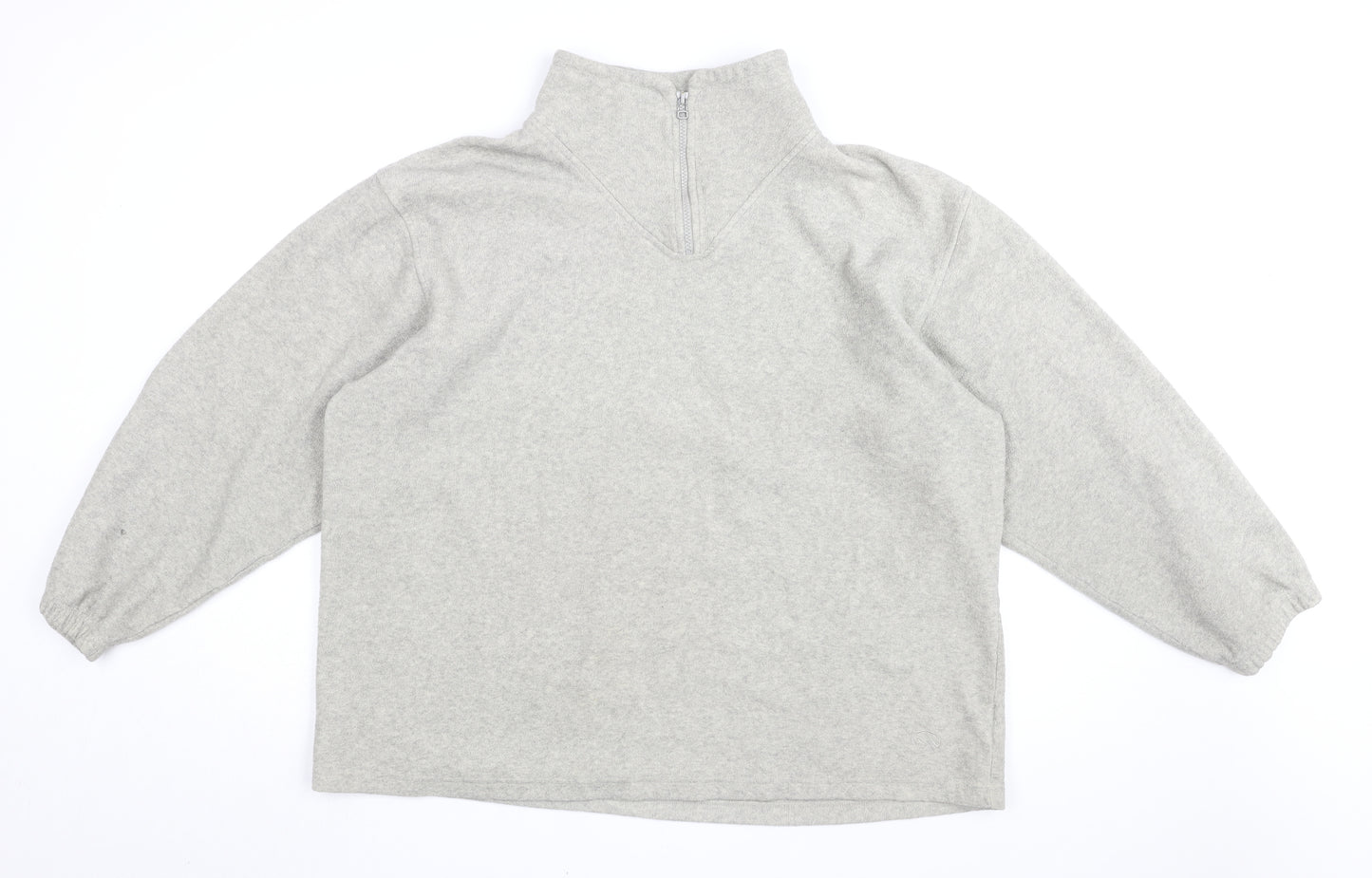 Hawkshead Womens Grey Polyester Pullover Sweatshirt Size 2XL Zip