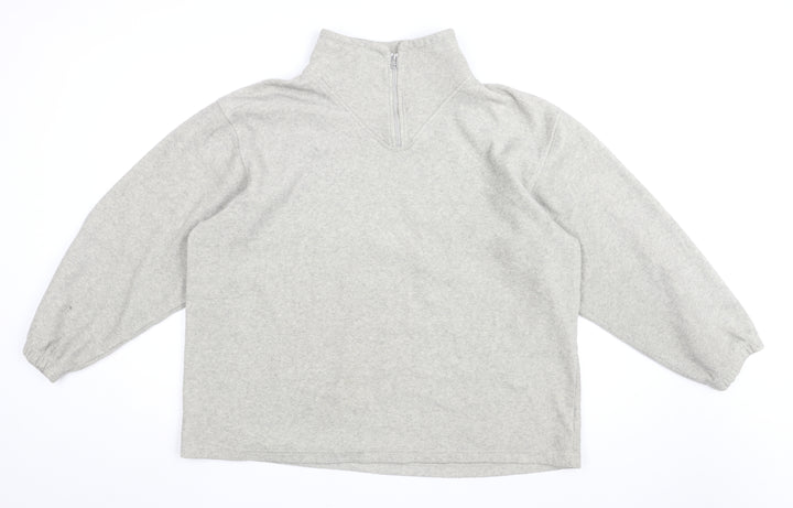 Hawkshead Womens Grey Polyester Pullover Sweatshirt Size 2XL Zip