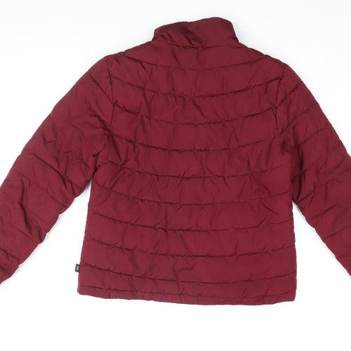 Gap Womens Red Puffer Jacket Coat Size S Zip
