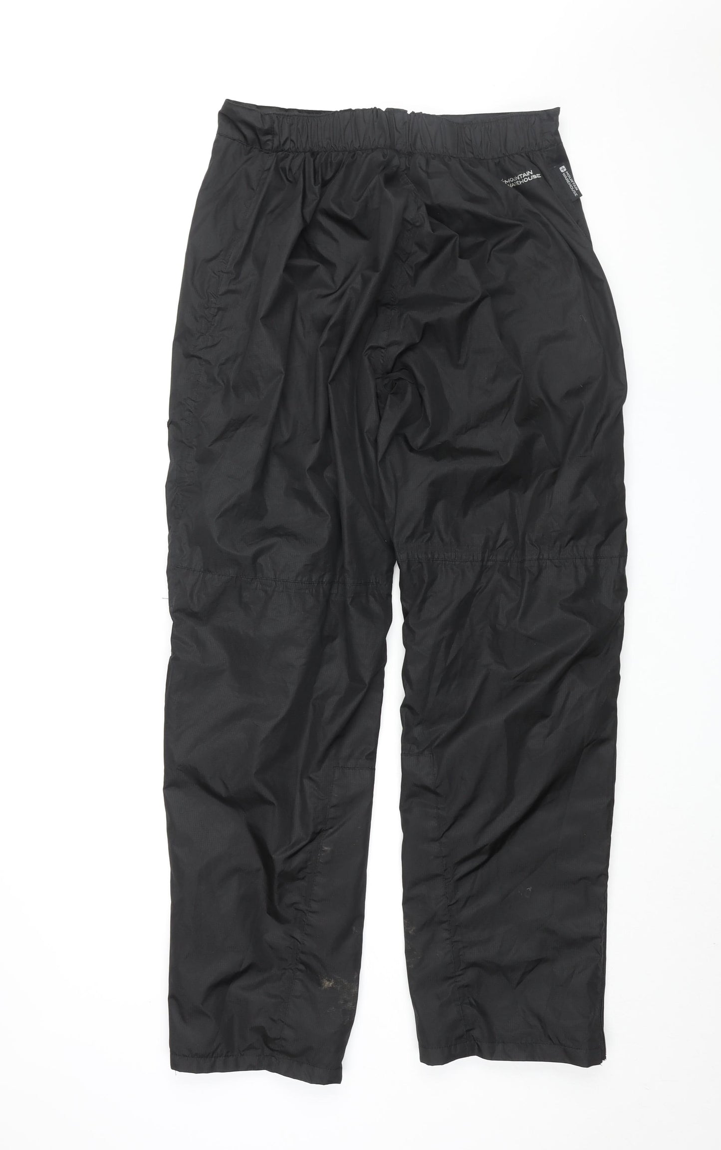 Mountain Warehouse Mens Black Polyester Trousers Size M L32 in Regular Drawstring
