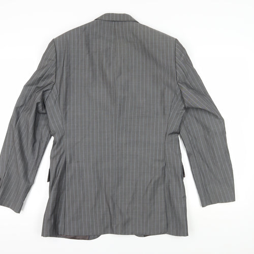 Austin Reed Men's Grey Wool Striped Suit Jacket 38R