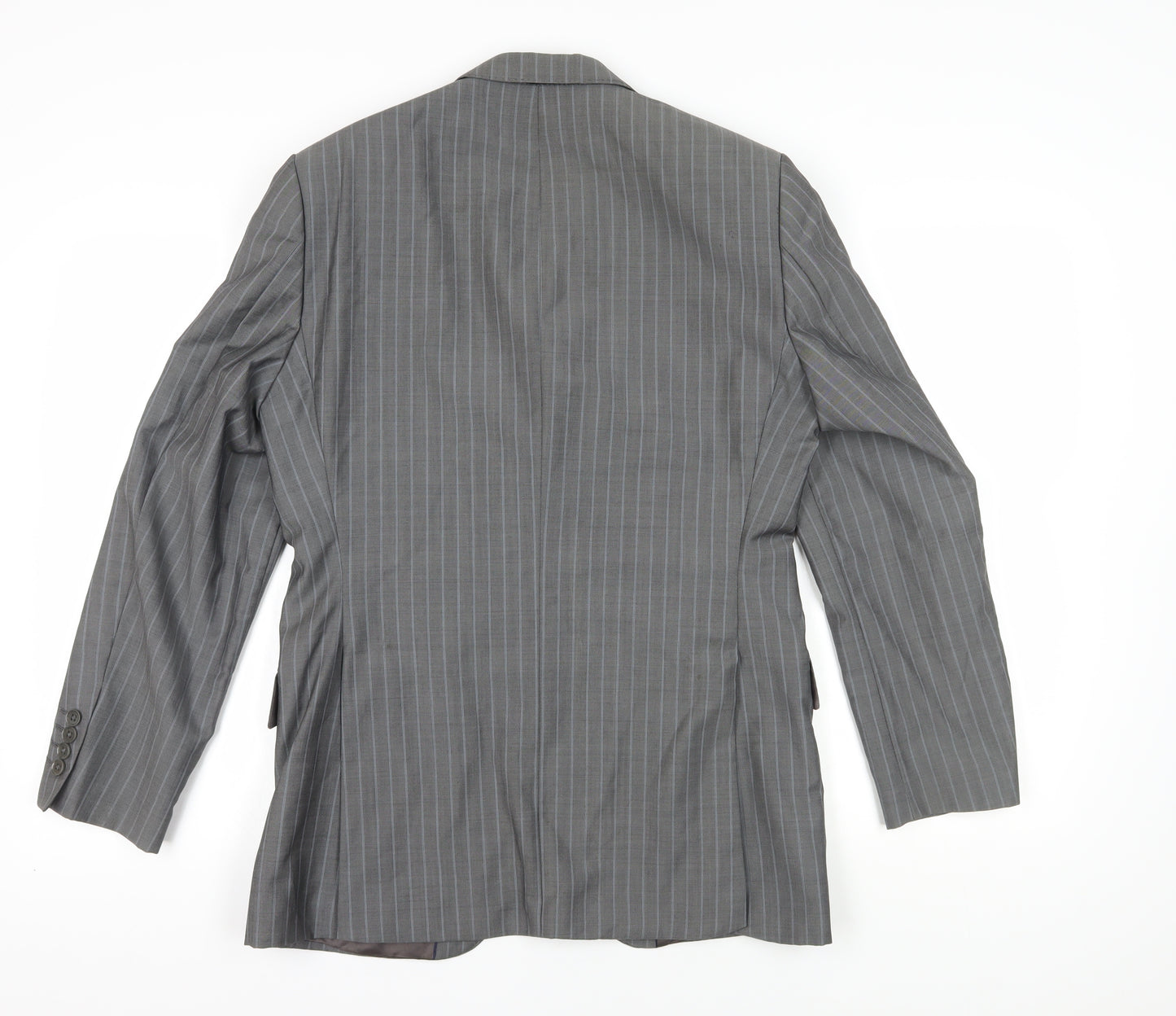 Austin Reed Men's Grey Wool Striped Suit Jacket 38R