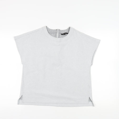 Banana Republic Women's Grey Large Cap Sleeve T-Shirt