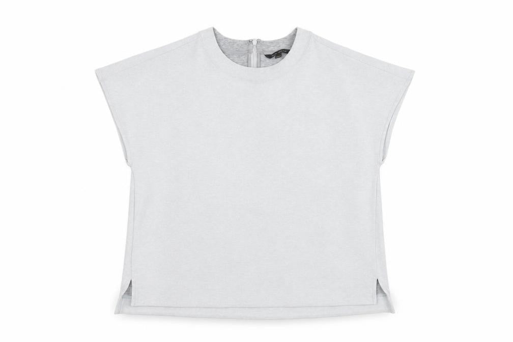 Banana Republic Women's Grey Large Cap Sleeve T-Shirt
