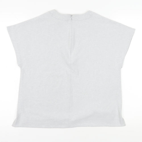 Banana Republic Women's Grey Large Cap Sleeve T-Shirt