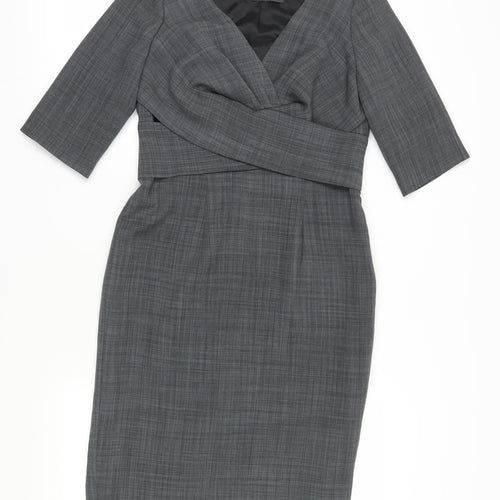 Alex & Co. Grey Check Sheath Dress Size 12 Women