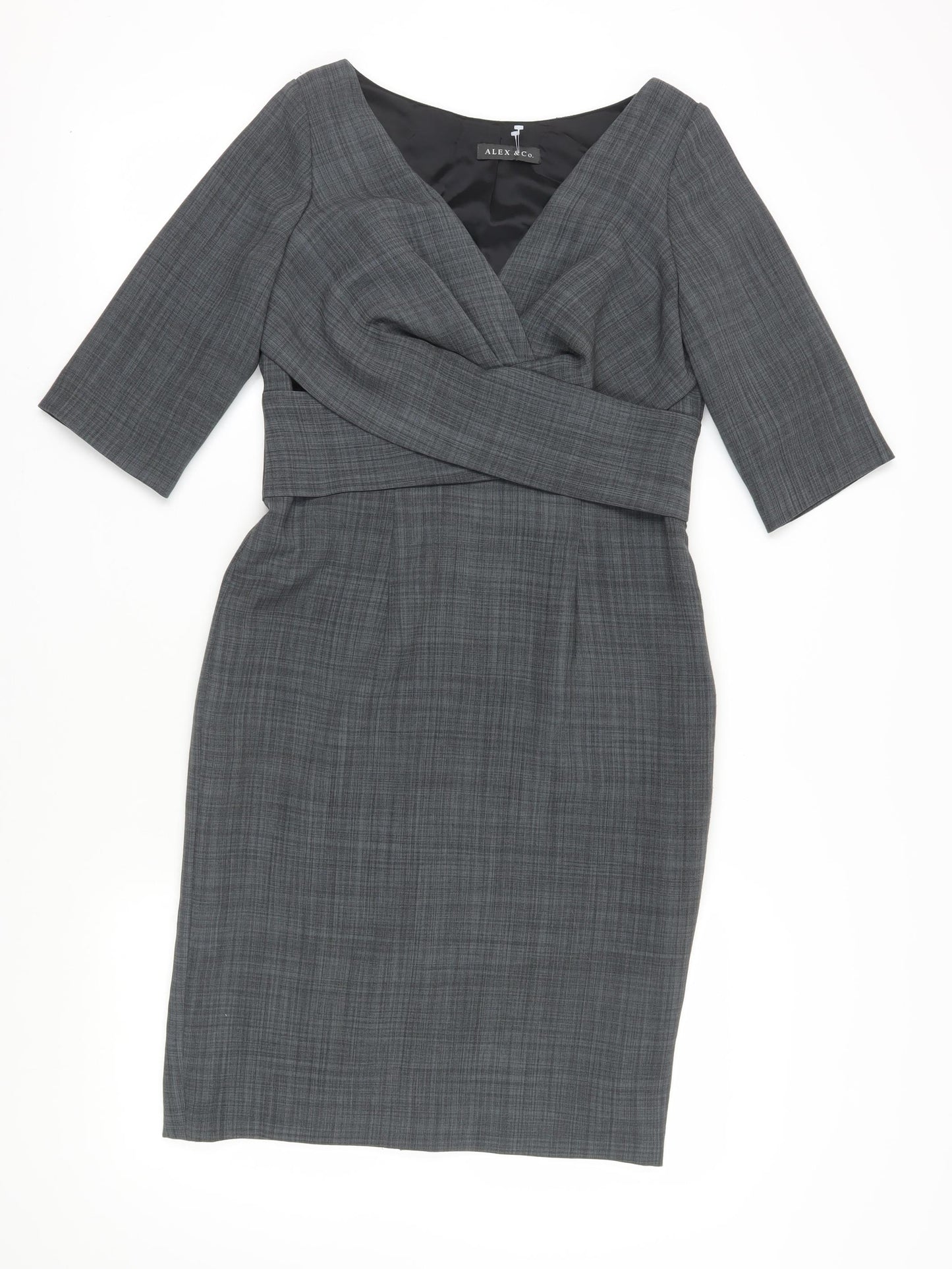 Alex & Co. Grey Check Sheath Dress Size 12 Women