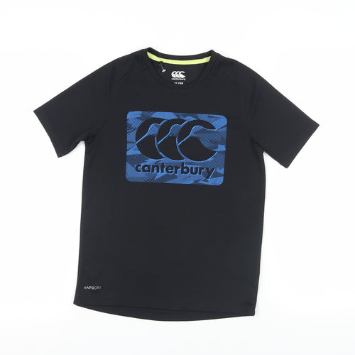 Canterbury Boys Black Graphic T-Shirt Size 10 Years