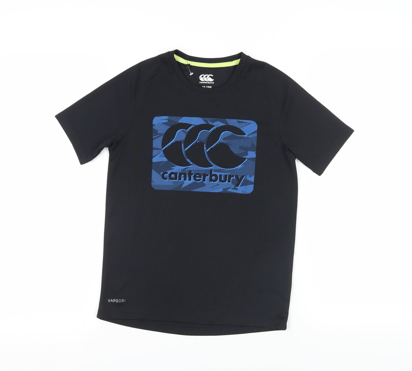 Canterbury Boys Black Graphic T-Shirt Size 10 Years