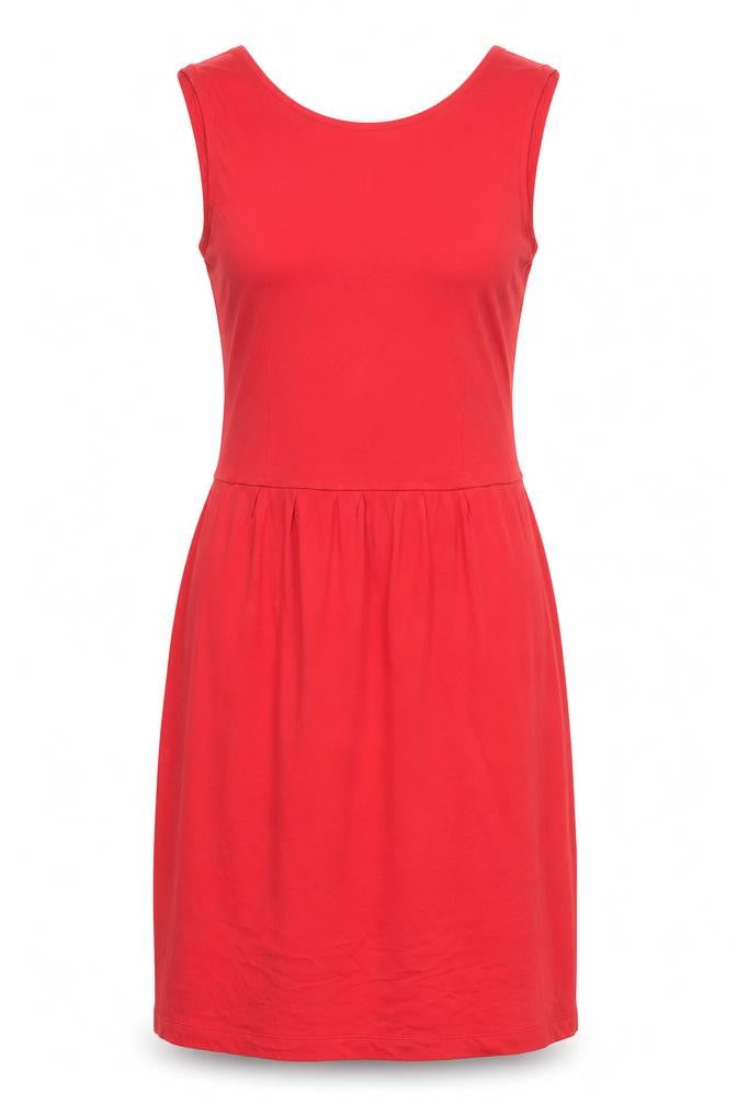 Mango Women's Red V-Neck Sheath Dress Size 8