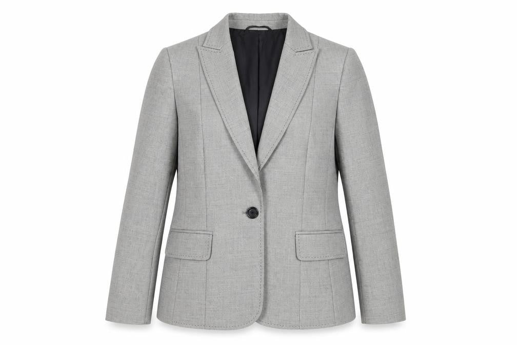 Front view of Planet Women’s Grey Blazer, size UK 14, Viscose Wool
