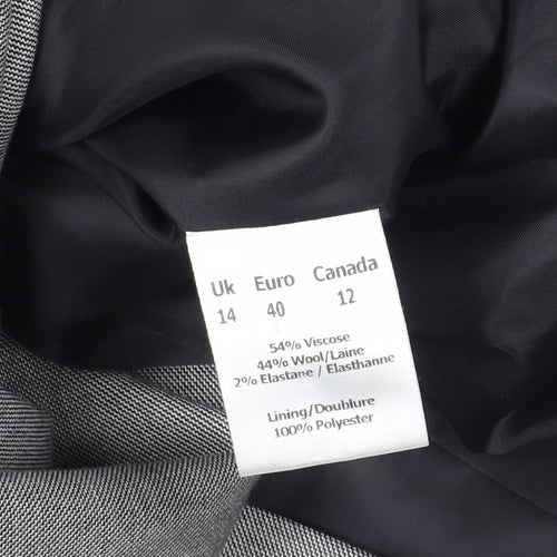 Planet Women’s Grey Blazer Size 14 Viscose Wool