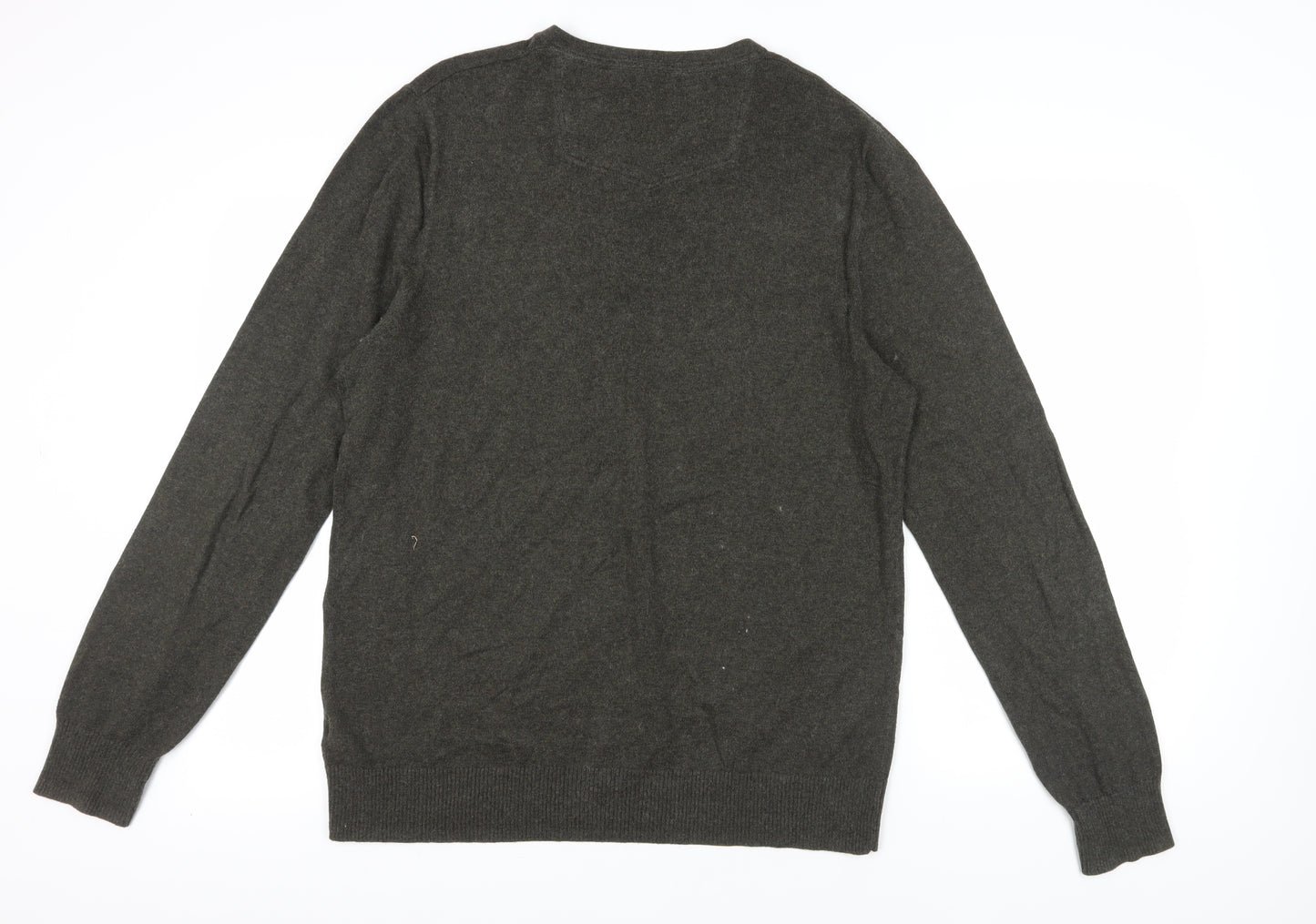 Fat Face Men’s XL Green Cotton Henley Jumper