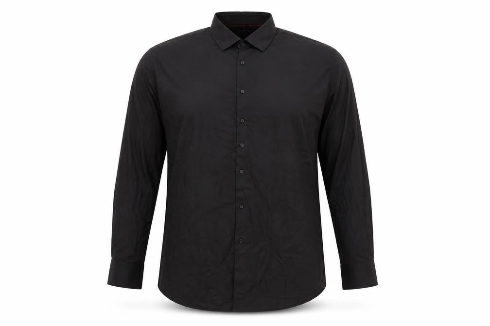 Front view of Meyer & Meyer Men's Black 3XL Regular Fit Shirt