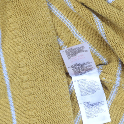 White Stuff Women's Striped Yellow Cardigan M