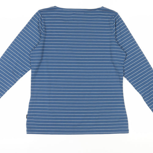 Rohan Women's Blue Striped Long Sleeve T-Shirt M