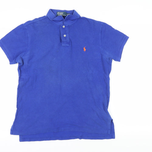 Ralph Lauren Men's Blue Polo Shirt M Short Sleeve Cotton