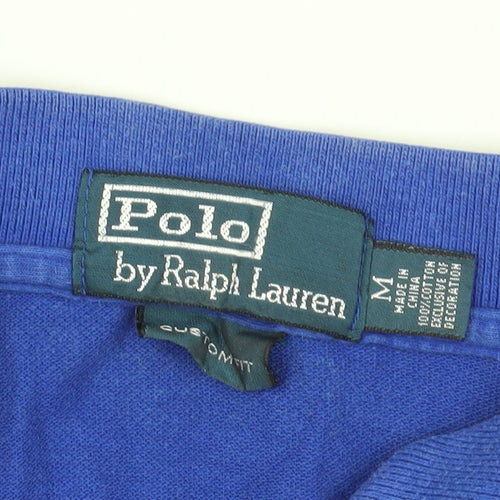 Ralph Lauren Men's Blue Polo Shirt M Short Sleeve Cotton