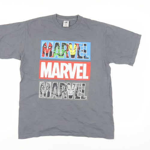 Disney Marvel Grey Graphic T-Shirt - Unisex Adults S