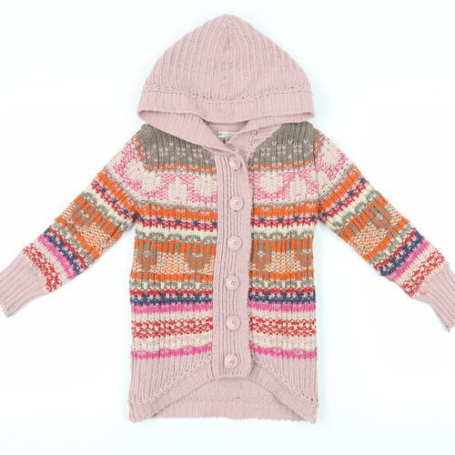 Marks and Spencer Girls Multicoloured Cardigan 7-8 Years