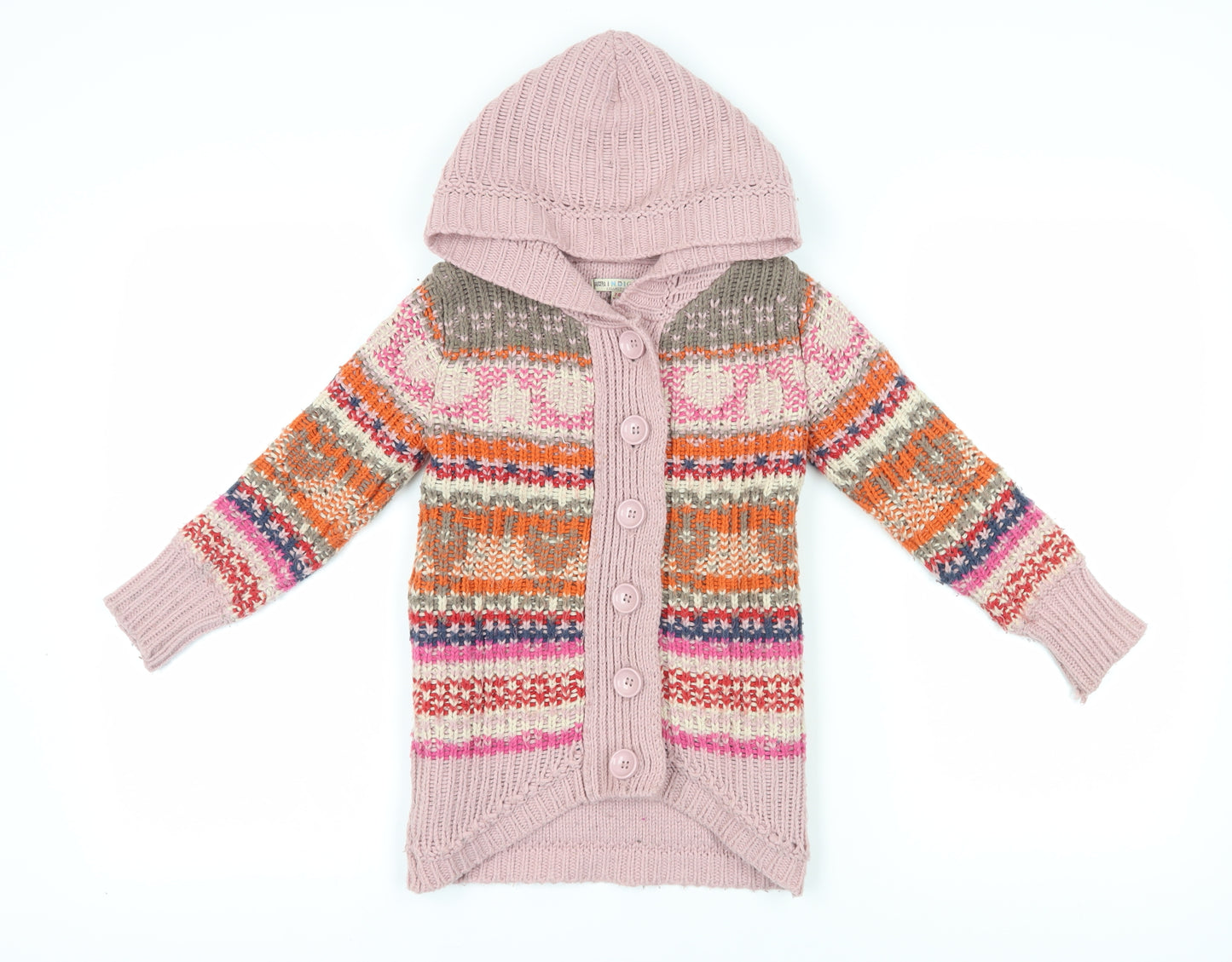 Marks and Spencer Girls Multicoloured Cardigan 7-8 Years