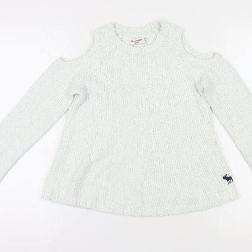 Abercrombie Kids White Girls Pullover Jumper 11-12 Years