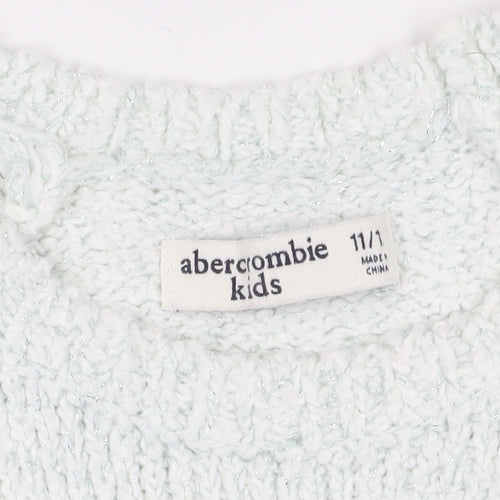 Abercrombie Kids White Girls Pullover Jumper 11-12 Years