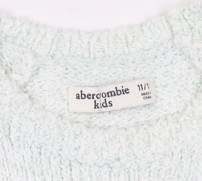 Abercrombie Kids White Girls Pullover Jumper 11-12 Years