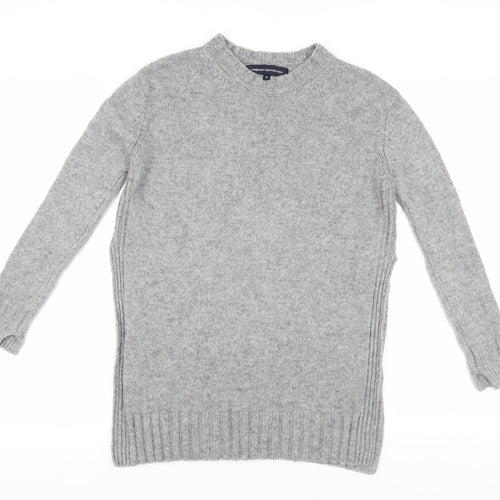 French Connection Grey Crew Neck Wool Blend Jumper
