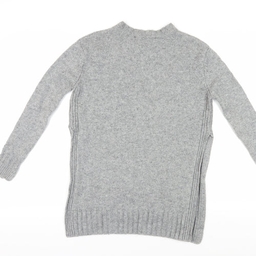 French Connection Grey Crew Neck Wool Blend Jumper