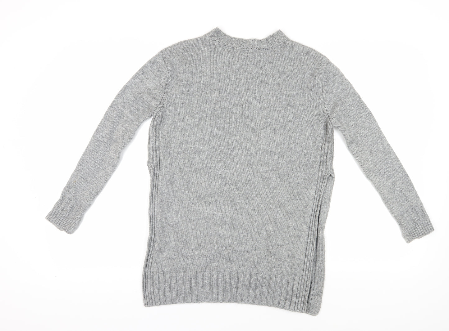 French Connection Grey Crew Neck Wool Blend Jumper