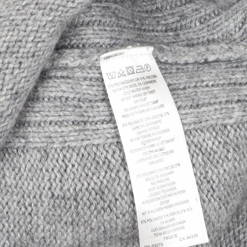 French Connection Grey Crew Neck Wool Blend Jumper