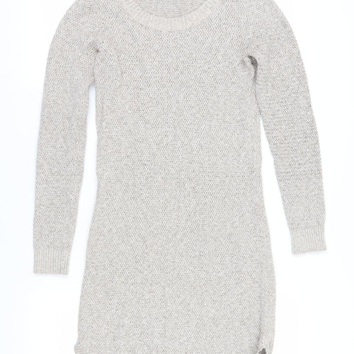 Fat Face Women's Beige Knit Jumper Dress Size 10