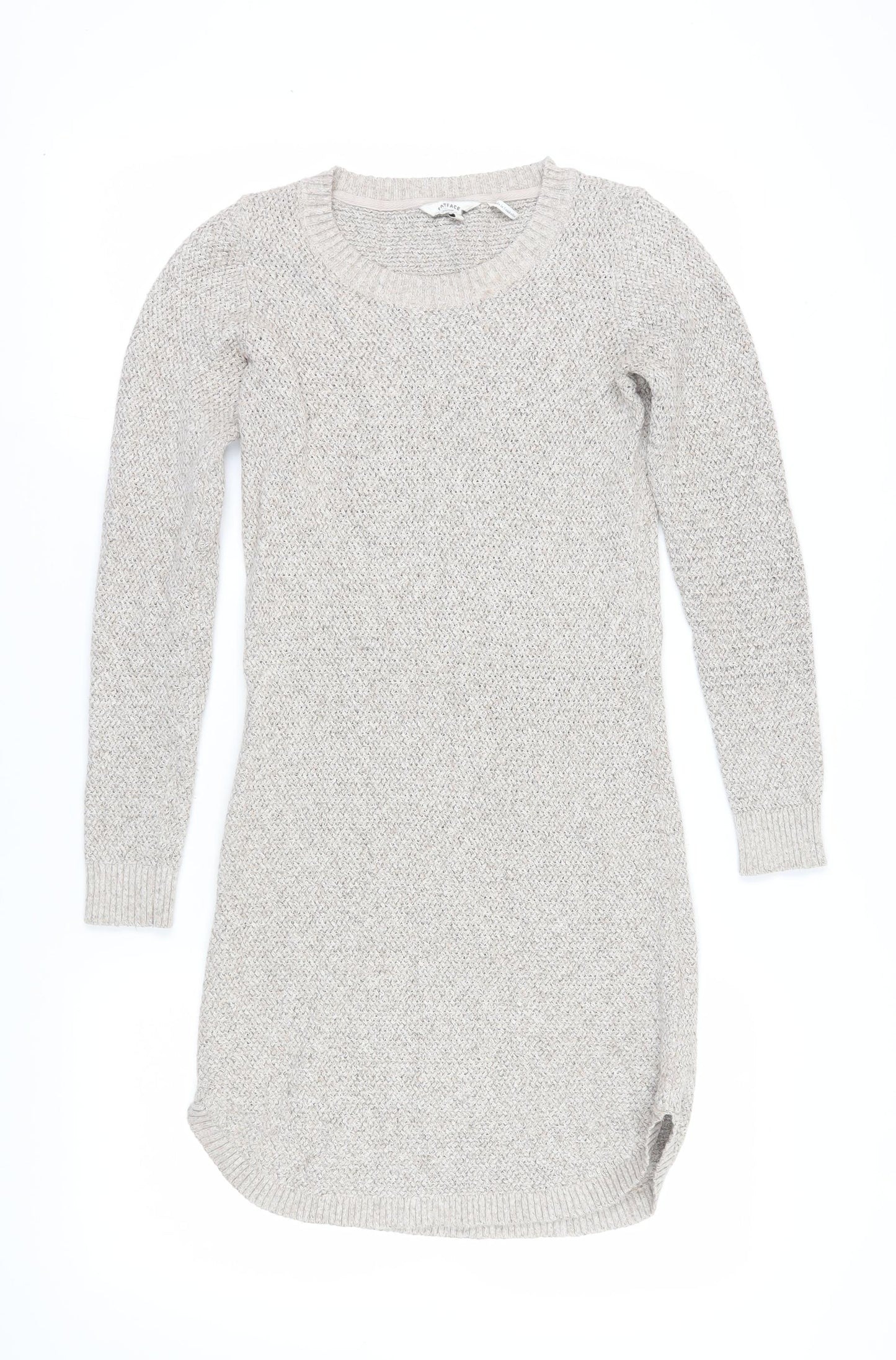 Fat Face Women's Beige Knit Jumper Dress Size 10