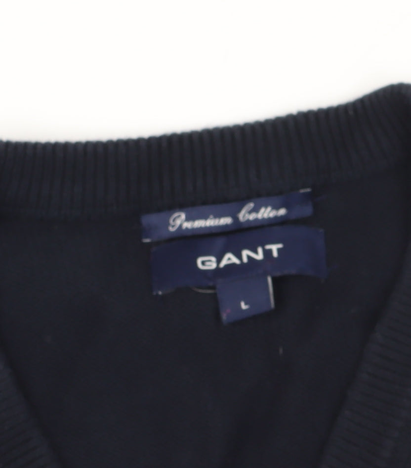 GANT Men's Black Sleeveless Knit Vest L