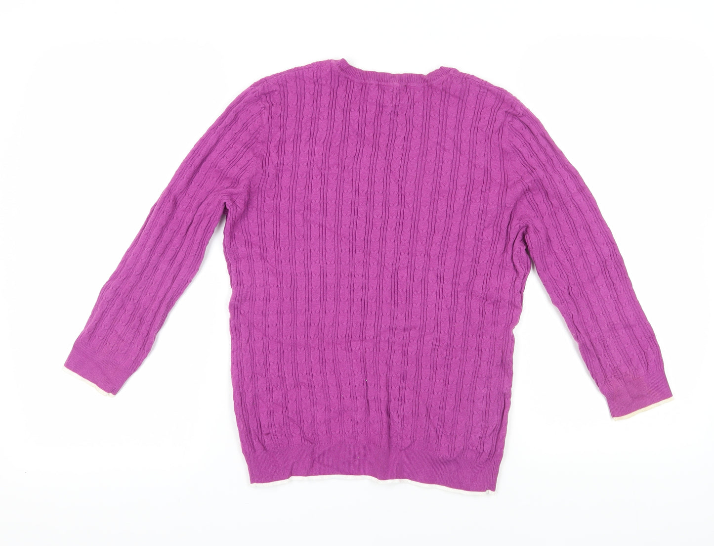 Laura Ashley Women's Pink V-Neck Jumper UK 12