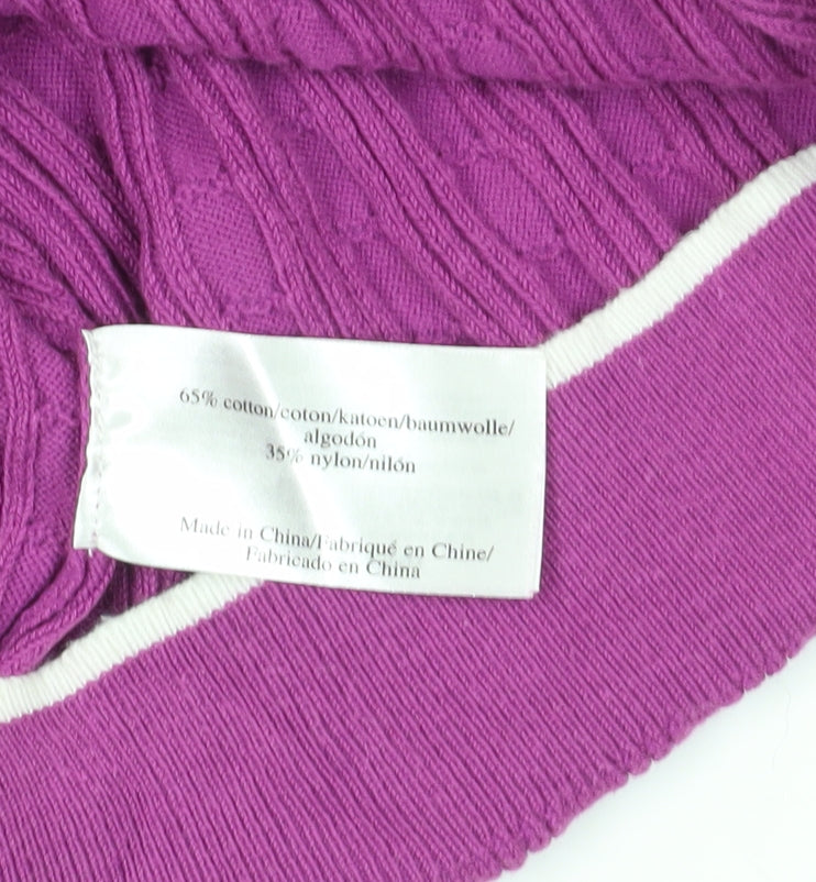 Laura Ashley Women's Pink V-Neck Jumper UK 12