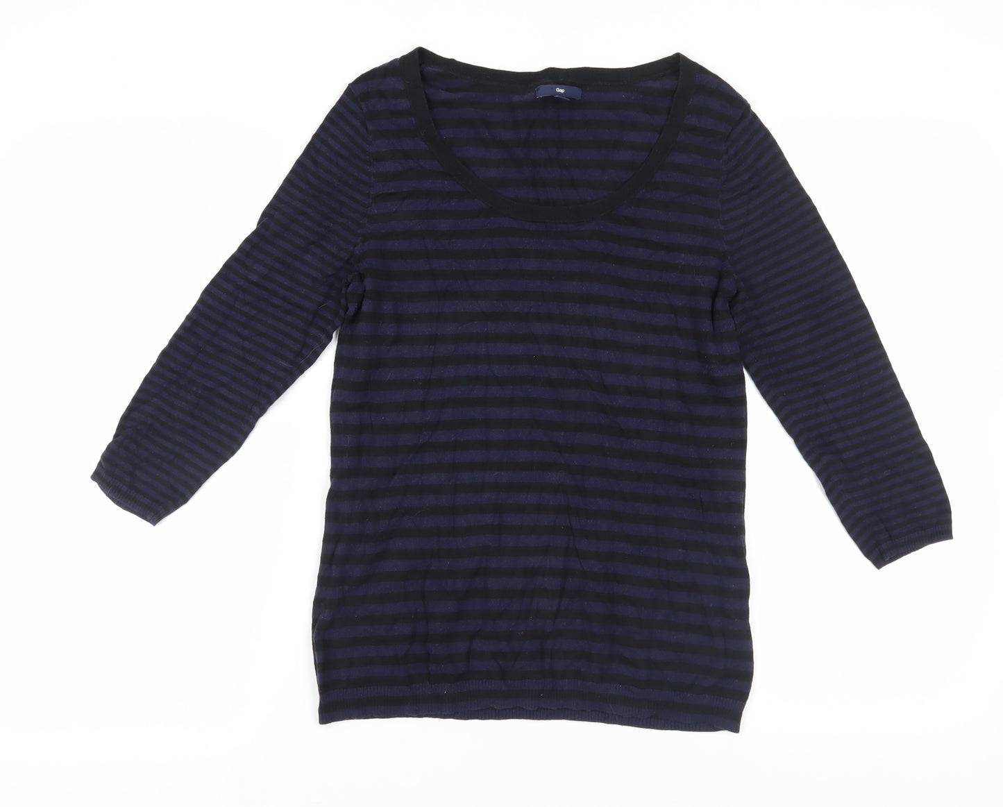 Gap Women's Black Striped Pullover Jumper M