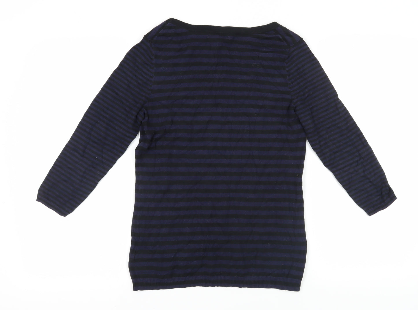 Gap Women's Black Striped Pullover Jumper M