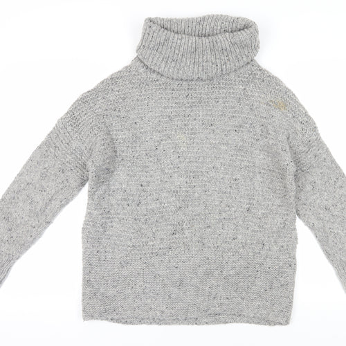 The White Company Women's Grey Roll Neck Jumper M