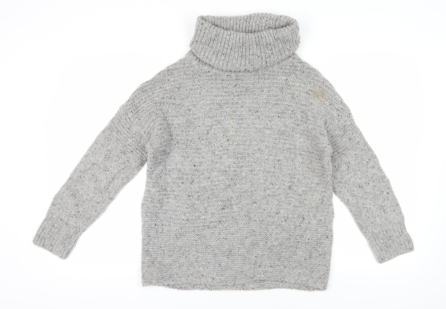 The White Company Women's Grey Roll Neck Jumper M