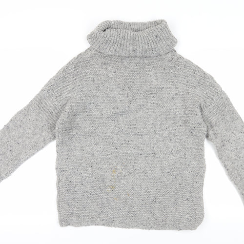 The White Company Women's Grey Roll Neck Jumper M